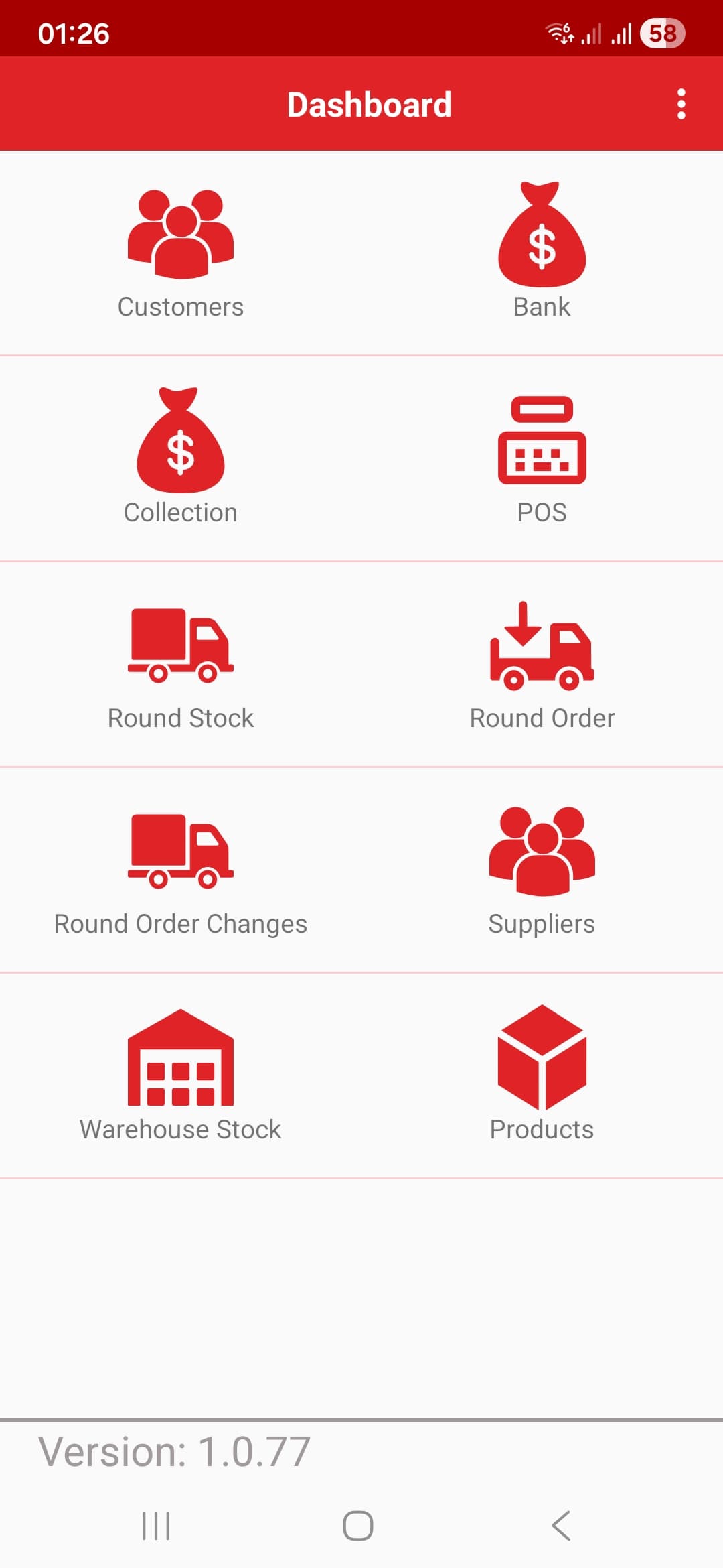 Gumtrue Android app dashboard